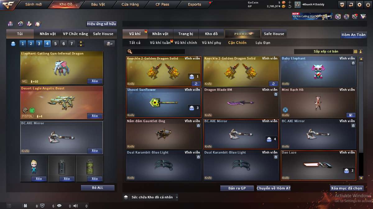 shop acc cf uy tin gia re